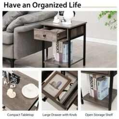 Tangkula Industrial End Side Table Nightstand With Drawer Shelf Rustic Grey Oak 15 Tangkula Industrial End Side Table Nightstand With Drawer Shelf Rustic Grey Oak -Tangkula GUEST 7e79f9c6 f2c8 44a6 b8fe 1ce908fd9099