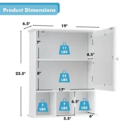 Tangkula Mirrored Medicine Cabinet Bathroom Wall Mounted Storage W/Adjustable Shelf -Tangkula GUEST 80dc5620 5afd 4c5f 858b de4b32b1f2e5
