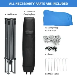 Tangkula 10x10 Ft Pop Up Canopy Tent One Person Set-up Instant Shelter With Central Lock W/ Roll-up Side Wall 16 Tangkula 10x10 Ft Pop Up Canopy Tent One Person Set-up Instant Shelter With Central Lock W/ Roll-up Side Wall -Tangkula GUEST 81d587a1 0b69 4f73 92d1 869e0809dd0b