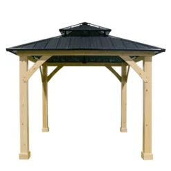 Tangkula 10' X 10' Patio Pavilion Outdoor Hardtop Gazebo W/ Extra Metal Stakes & J-Shaped Hook 11 Tangkula 10' X 10' Patio Pavilion Outdoor Hardtop Gazebo W/ Extra Metal Stakes & J-Shaped Hook -Tangkula GUEST 832b1609 f1d2 468d 8f64 45eeb5fd09b8