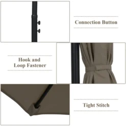 Tangkula 10FT Patio Offset Umbrella 8 Ribs Cantilever Umbrella W/Crank For Poolside Garden -Tangkula GUEST 83d1dbc9 999d 4005 89dd 8cbed8364cc1