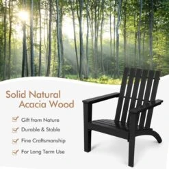 Tangkula 2PCS Wooden Adirondack Chair W/Ergonomic Design Outdoor Lounge Armchair Acacia Wood Chair For Yard&Patio 18 Tangkula 2PCS Wooden Adirondack Chair W/Ergonomic Design Outdoor Lounge Armchair Acacia Wood Chair For Yard&Patio -Tangkula GUEST 880ef491 8280 40c4 b63d 2af92df90f77