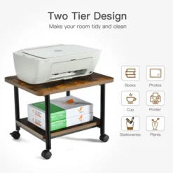 Tangkula 2-Tier Rolling Under Desk Printer Cart With 2 Storage Shelves Printer Stand For Home Office 16 Tangkula 2-Tier Rolling Under Desk Printer Cart With 2 Storage Shelves Printer Stand For Home Office -Tangkula GUEST 8956c2a2 09fe 4a16 84c7 0ba8faef06fb