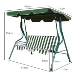 Tangkula 3-Seats Outdoor Glider Hammock With Adjustable Waterproof Canopy Aluminum Frame Patio Swing Chair -Tangkula GUEST 89dbd511 a200 4086 9da7 262b4504d105