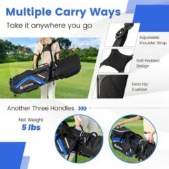 Tangkula 14-Way Top Divider Golf Bag With Stand Lightweight Golf Stand Bag With Dual Shoulder Straps Blue/Grey/Red -Tangkula GUEST 8a18257d da23 401a 8162 a0af69ab6bbe