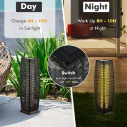 Tangkula 2-Piece Outdoor Solar-Powered Floor Lamps IP65 Waterproof W/ Auto On/Off Light 17 Tangkula 2-Piece Outdoor Solar-Powered Floor Lamps IP65 Waterproof W/ Auto On/Off Light -Tangkula GUEST 8ac99ee5 97e2 4c97 a4fd 3faee007acd2