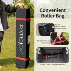 Tangkula Pop-up Canopy Tent 6.6’ X 6.6’ Height Adjustable Commercial Instant Canopy W/ Portable Roller Bag Blue/ White/ Grey -Tangkula GUEST 8aef7e2e adab 4a3b 8e48 d08baa4e44e6