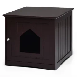 Tangkula Wooden Pet Cat House Litter Box Cat Washroom Nightstand Cat Storage Bench -Tangkula GUEST 8cf560f1 fc6d 4253 bc4d 03c3534f9f1e
