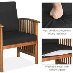 Tangkula 4PCS Patio Acacia Wood Sofa Set Conversation Couch Coffee Table With Cushions 16 Tangkula 4PCS Patio Acacia Wood Sofa Set Conversation Couch Coffee Table With Cushions -Tangkula GUEST 8eacc82a a708 4d67 b5d2 91e498cd079d