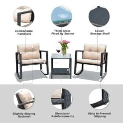 Tangkula 3 PCS Patio Rattan Wicker Chaise Chair Table Set Outdoor Rattan Furniture -Tangkula GUEST 8f1b8c5f 2cfc 4cf8 b28a 0c3f78b22a6a