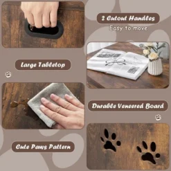 Tangkula Wooden Cat Litter Box Enclosure Flip-Top Hidden Washroom Bench W/ Side Entrance -Tangkula GUEST 90ef4a5f 46f2 4ddf 8a30 892777bf1cd7