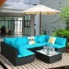 Tangkula 7-Piece Patio PE Rattan Sectional Sofa Furniture Set Wicker Sofa Conversation Set -Tangkula GUEST 91276a33 da82 461d 8bbd 37aae827e59a