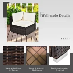 Tangkula 7PCS Patio Rattan Furniture Set 42" Fire Pit Table W/ Cover Cushioned 20 Tangkula 7PCS Patio Rattan Furniture Set 42" Fire Pit Table W/ Cover Cushioned -Tangkula GUEST 91688e7a 50e4 4ef1 8381 a70f0382fa6a