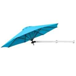Tangkula 8ft Wall Mounted Cantilever Umbrella Patio Adjustable Tilting Sunshade Umbrella -Tangkula GUEST 93d48bcd 5ada 4799 a31b 5f42fa674947