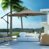 Tangkula 10FT Patio Offset Umbrella 8 Ribs Cantilever Umbrella W/Crank For Poolside Garden -Tangkula GUEST 946e355a d588 416d 8c02 93fc2e96b3c9