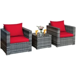 Tangkula 3-Piece Patio Wicker Conversation Set Bistro Rattan Sofa Chair With Washable Cushion 25 Tangkula 3-Piece Patio Wicker Conversation Set Bistro Rattan Sofa Chair With Washable Cushion -Tangkula GUEST 94935a6b 6eb4 4a7e b1ac 69a247c52bb8