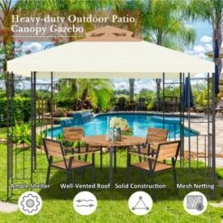 Tangkula 2-Tiers 10'x10'Outdoor Canopy Gazebo Art Steel Frame Party Patio Large Canopy Gazebo W/Netting 12 Tangkula 2-Tiers 10'x10'Outdoor Canopy Gazebo Art Steel Frame Party Patio Large Canopy Gazebo W/Netting -Tangkula GUEST 985d2ab1 476e 4f22 86a7 6e0124850cc0