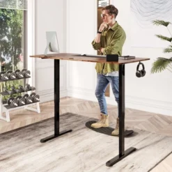 Tangkula 55" Electric Standing Desk Height Adjustable Home Office Table W/ Hook -Tangkula GUEST 9a8800fa ddd3 49ca a570 d9d4e2998f27