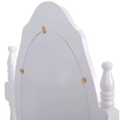 Tangkula Oval Mirror 4 Drawer Vanity Mirror Makeup Table W/ Cushioned Stool White 12 Tangkula Oval Mirror 4 Drawer Vanity Mirror Makeup Table W/ Cushioned Stool White -Tangkula GUEST 9e156934 11c0 4352 a510 71440b6508eb