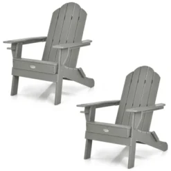 Tangkula 2PCS Folding Adirondack Chair Outdoor Adirondack Chair Weather Resistant Lounger For Backyard Porch Poolside Turquoise/Grey/White/Black 20 Tangkula 2PCS Folding Adirondack Chair Outdoor Adirondack Chair Weather Resistant Lounger For Backyard Porch Poolside Turquoise/Grey/White/Black -Tangkula GUEST 9ff4d002 14bd 40cd 8661 84ab932a1b21