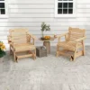 Tangkula 1PC/2PCS Outdoor Fir Wood Rocking Chair Outdoor Glider Chair With Rotatable Hidden Cup Holder And Curved Seat -Tangkula GUEST a35dfc0b 82a9 4b80 9901 930e92d1d778