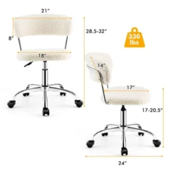 Tangkula Computer Desk Chair Adjustable Office Chair Swivel Vanity Chair -Tangkula GUEST a7bbf0c0 96a9 4afd 9896 944f9dfcb2db