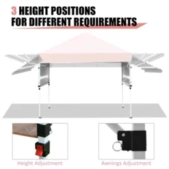 Tangkula 10x17ft Pop Up Canopy 3 Height Adjustment Folding Tent With Roller Bag -Tangkula GUEST a7d9bf63 8601 4168 b3a8 31845bcf07d1