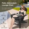 Tangkula HDPE Adirondack Chair W/Ergonomic Design&Ottoman Outdoor Lounge Armchair Chair For Yard&Patio Black -Tangkula GUEST a9099be7 1c8d 4218 92c4 a55c02f8e492