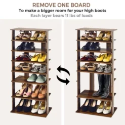 Tangkula 7-Tier Shoe Rack Free Standing Shelf Storage Modern Shoe Rack Organizer Brown/Black/White 17 Tangkula 7-Tier Shoe Rack Free Standing Shelf Storage Modern Shoe Rack Organizer Brown/Black/White -Tangkula GUEST a975ad66 fcdb 44ab 83ea d3033864a5ae