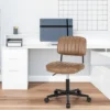 Tangkula Leisure Office Chair Mid-back Swivel Task Chair PU Leather Adjustable Armless Chair Retro Design Black / Brown 1 Tangkula Leisure Office Chair Mid-back Swivel Task Chair PU Leather Adjustable Armless Chair Retro Design Black / Brown -Tangkula GUEST a9a82217 f2f6 45ce b993 25076fdaa642