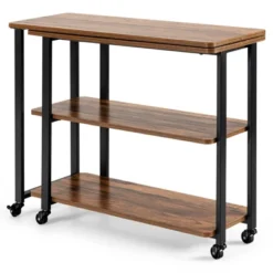 Tangkula Sofa Side Table W/Storage Shelves Mobile End Table Rolling Couch Table Desk For Living Room Bedroom -Tangkula GUEST aa117735 58ee 4842 95b5 3eb8b0a8308b