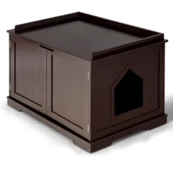 Tangkula Cat House Litter Box Pet Cat Washroom Nightstand Cat Storage Bench Coffee/Black -Tangkula GUEST aaf52e8d a192 4026 aeee 40f38cdaa6b5