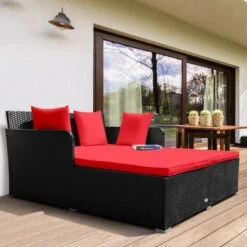 Tangkula Patio Rattan Daybed With 4 Pillows Cushioned Sofa For Outdoor 18 Tangkula Patio Rattan Daybed With 4 Pillows Cushioned Sofa For Outdoor -Tangkula GUEST ab02ff80 66f4 48cd bb3a 71b8df6cfce9