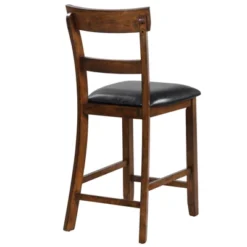 Tangkula Set Of 4 Bar Stools Vintage Wooden Dining Chair For Kitchen, Bistro Brown&Black -Tangkula GUEST adcd1079 74ae 4237 8b7b 818de43924f3