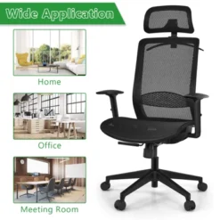 Tangkula High Back Mesh Office Chair Ergonomic Executive Chair Swivel Computer Task Chair W/ Headrest Black/ Gray 14 Tangkula High Back Mesh Office Chair Ergonomic Executive Chair Swivel Computer Task Chair W/ Headrest Black/ Gray -Tangkula GUEST aed226b0 b1d1 4e05 bfd7 900517e1df5e