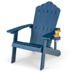 Tangkula Patio HIPS Outdoor Weather Resistant Slatted Chair Adirondack Chair W/ Cup Holder 26 Tangkula Patio HIPS Outdoor Weather Resistant Slatted Chair Adirondack Chair W/ Cup Holder -Tangkula GUEST af1be18d 9f71 4f23 8470 fbd4933ca03e