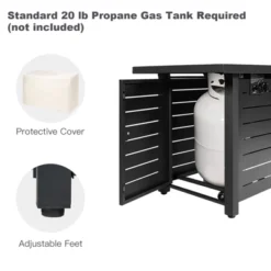 Tangkula 9 PCS Rattan Dinning Set Wicker Sofa W/Propane Gas Fire Pit 60,000 Btu Heater 25 Tangkula 9 PCS Rattan Dinning Set Wicker Sofa W/Propane Gas Fire Pit 60,000 Btu Heater -Tangkula GUEST afb11881 9897 43cb b507 ed5f5bb9717c