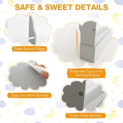 Tangkula 3-Tier Kids Bookshelf Toy Storage Bookcase Rack Wall W/ Anti-toppling Kits 9 Tangkula 3-Tier Kids Bookshelf Toy Storage Bookcase Rack Wall W/ Anti-toppling Kits - Image 7