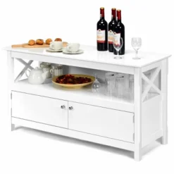 Tangkula TV Free Standing Wooden Cabinet Console Media Organizer Home Furniture -Tangkula GUEST b3691144 b6a5 4d8c 86db ce71b7ff1726