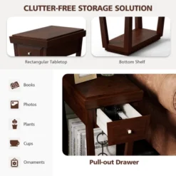 Tangkula 2PCS End Side Table W/ Drawer Shelf Nightstand Rubber Wood Classic Espresso 14 Tangkula 2PCS End Side Table W/ Drawer Shelf Nightstand Rubber Wood Classic Espresso -Tangkula GUEST b3d86e6e ff40 4c04 bd19 fc0cd73c884c