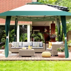 Tangkula 13' X13' Folding Gazebo Canopy Patio Outdoor Tent Party Shade Shelter -Tangkula GUEST b54798a5 c091 404e a54d e98bfd2771a9