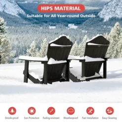 Tangkula Patio HIPS Outdoor Weather Resistant Slatted Chair Adirondack Chair W/ Cup Holder 22 Tangkula Patio HIPS Outdoor Weather Resistant Slatted Chair Adirondack Chair W/ Cup Holder -Tangkula GUEST b74e2638 535e 4941 b8e4 0d6f5c415452