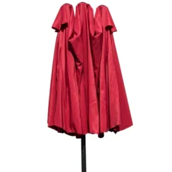 Tangkula 15 Ft Outdoor Patio Umbrella Double-Sided Shade Offset Wine Red -Tangkula GUEST b898b23d f186 4182 97c6 9b44e33bc25f