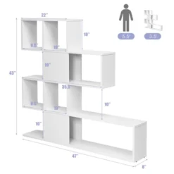 Tangkula 5-Shelf Modern Ladder Corner Bookshelf Display Storage Rack For Home&Office 17 Tangkula 5-Shelf Modern Ladder Corner Bookshelf Display Storage Rack For Home&Office -Tangkula GUEST b8ef85a9 eecc 4bb2 aee0 4d169d007859