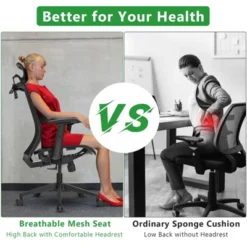 Tangkula High Back Mesh Office Chair Ergonomic Executive Chair Swivel Computer Task Chair W/ Headrest Black/ Gray 17 Tangkula High Back Mesh Office Chair Ergonomic Executive Chair Swivel Computer Task Chair W/ Headrest Black/ Gray -Tangkula GUEST b8f9c55d 938b 4f44 99d2 42121daec42b