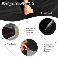 Tangkula 8 Pieces All-Weather PE Rattan Patio Furniture Set Outdoor Space-Saving Sectional Sofa Set With Storage Box -Tangkula GUEST bfc47221 c65b 4a5e 82d4 b91b648173ee