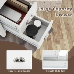 Tangkula 2PCS Nightstand Side End Sofa Table W/ 2 Drawers For Living Room Bedroom White 16 Tangkula 2PCS Nightstand Side End Sofa Table W/ 2 Drawers For Living Room Bedroom White -Tangkula GUEST c6896f0c 34a3 48f4 95a2 ded460a2de1e
