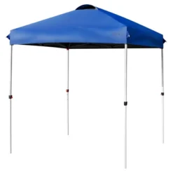 Tangkula 6.6’ X 6.6’ Pop-up Canopy Tent Outdoor Camping Sun Shelter W/ Portable Roller Bag & 4 Weight Bags Blue/ White/ Grey 25 Tangkula 6.6’ X 6.6’ Pop-up Canopy Tent Outdoor Camping Sun Shelter W/ Portable Roller Bag & 4 Weight Bags Blue/ White/ Grey -Tangkula GUEST c9bc47e8 7c07 4696 b3ce 106a26608367