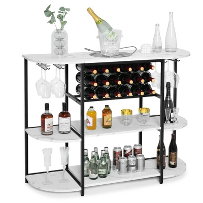 Tangkula Wine Rack Table Coffee Bar Cabinet Freestanding Liquor Stand Glass Holder 8 Tangkula Wine Rack Table Coffee Bar Cabinet Freestanding Liquor Stand Glass Holder - Image 6