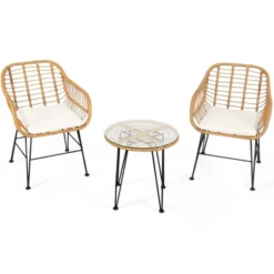 Tangkula 3 Pieces Patio Furniture Set W/Tempered Glass Coffee Table Set For Garden And Backyard White/Red/Turquoise/Grey/Black Cushions 25 Tangkula 3 Pieces Patio Furniture Set W/Tempered Glass Coffee Table Set For Garden And Backyard White/Red/Turquoise/Grey/Black Cushions -Tangkula GUEST cc875fd9 513b 427d b8f9 3e329be836a1